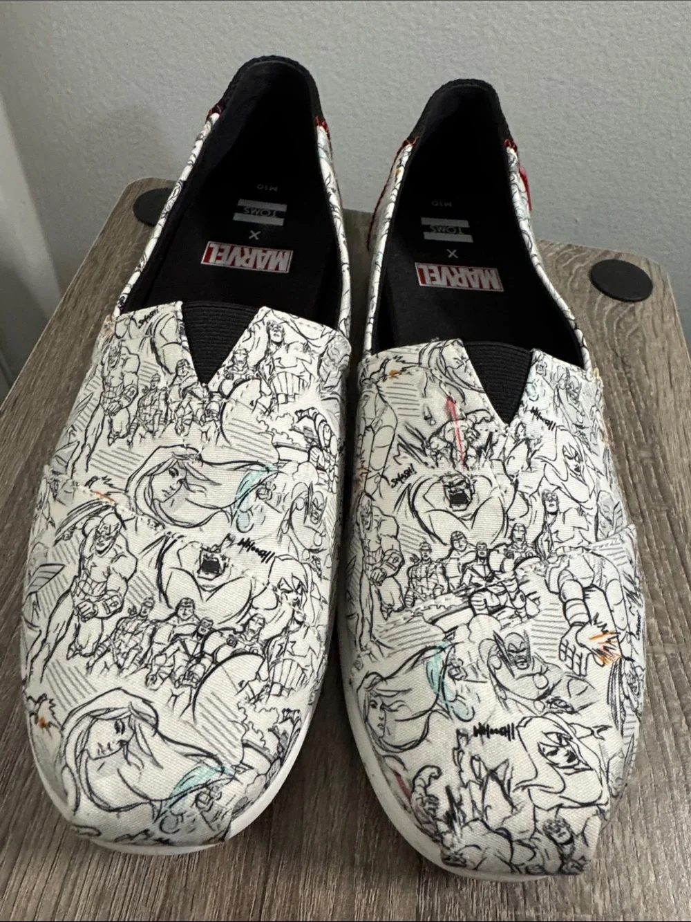 Toms x Marvel Concept Art Print Slip-On Shoes US Men’s 10